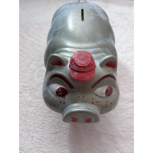 Vintage 1950s Whelen Tipping Hat Piggy Bank Celluloid Plastic Drug Store Rare - Picture 3 of 12